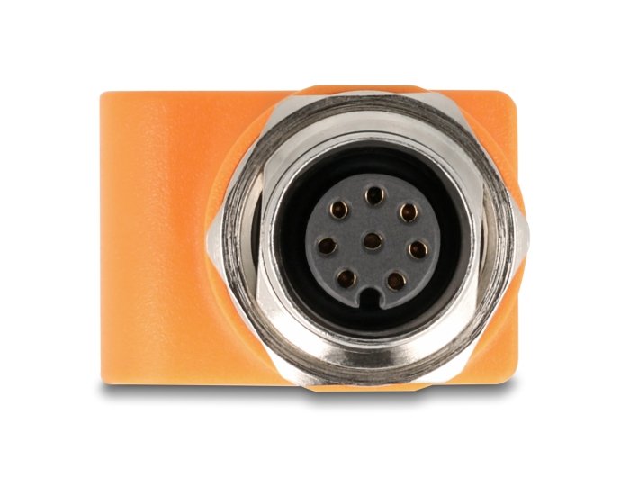 EAN 4043619606184 - DeLOCK 60618 cambiador de género para cable M12 RJ45 Naranja imagen 2