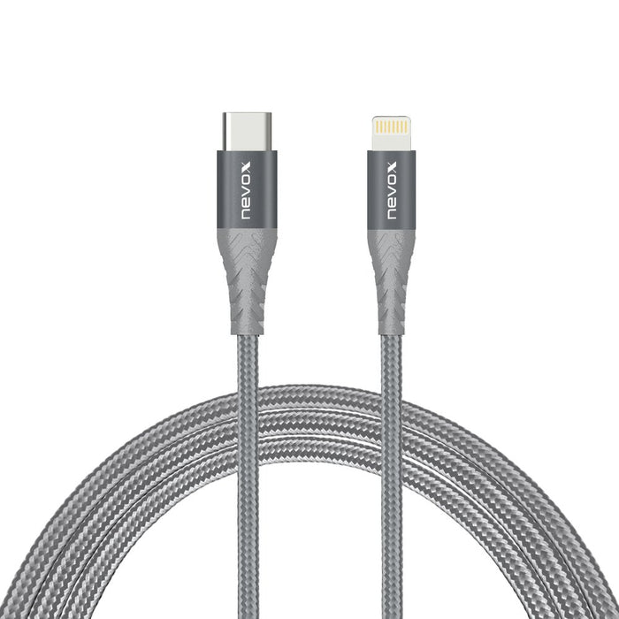 EAN 4250686408843 - nevox 1884 cable de conector Lightning 0,5 m Gris, Plata imagen 1