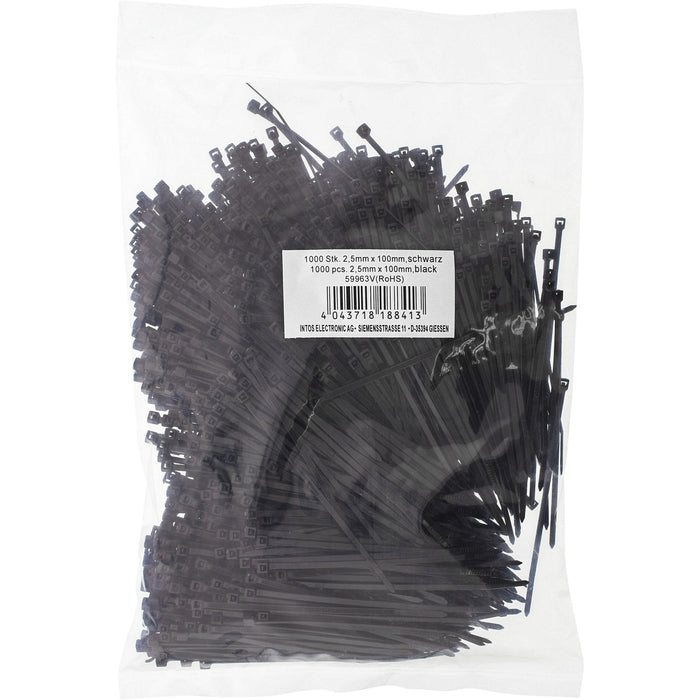 EAN 4043718188413 - InLine 18841 presilla Negro 1000 pieza(s) imagen 1