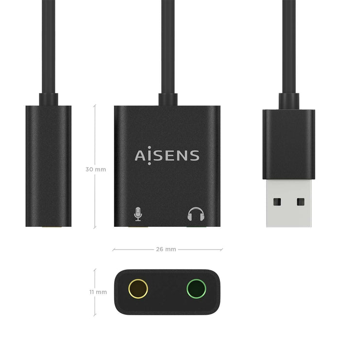 EAN 8436574709803 - AISENS A106-0769 cambiador de género para cable 2x 3.5 mm imagen 3
