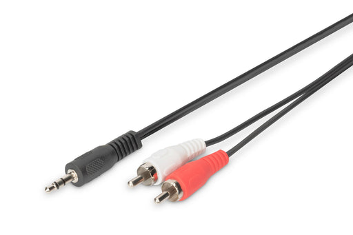 EAN 4016032325246 - Digitus AK-510300-025-S cable de audio 2,5 m 3,5mm 2 x RCA Negro imagen 1
