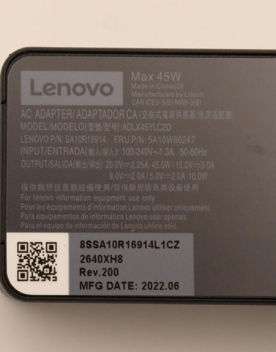EAN 5704174776192 - Lenovo 5A10W86247 adaptador e inversor de corriente Interior 45 W Negro imagen 8