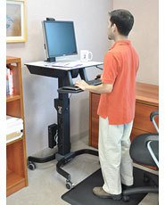 EAN 0698833015966 - Ergotron WorkFit-C, Single HD Sit-Stand Workstation Negro, Gris Carro multimedia imagen 3