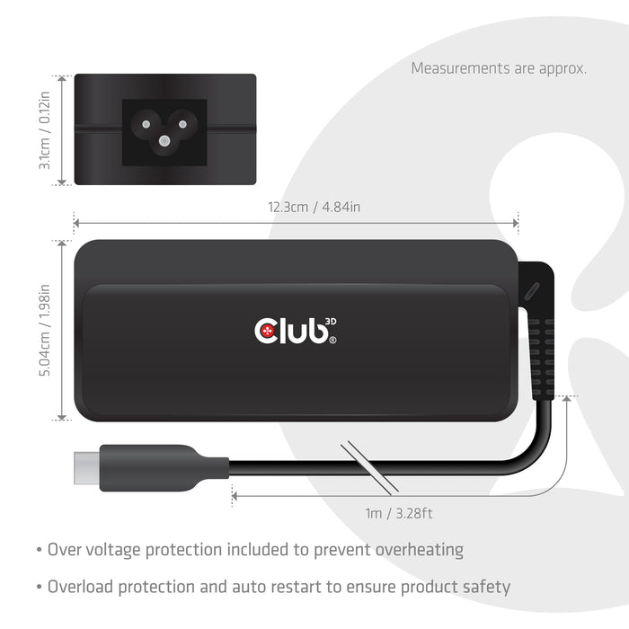 EAN 8719214473792 - CLUB3D CAC-1932 cargador de dispositivo móvil Universal Negro Corriente alterna Carga rápida imagen 3