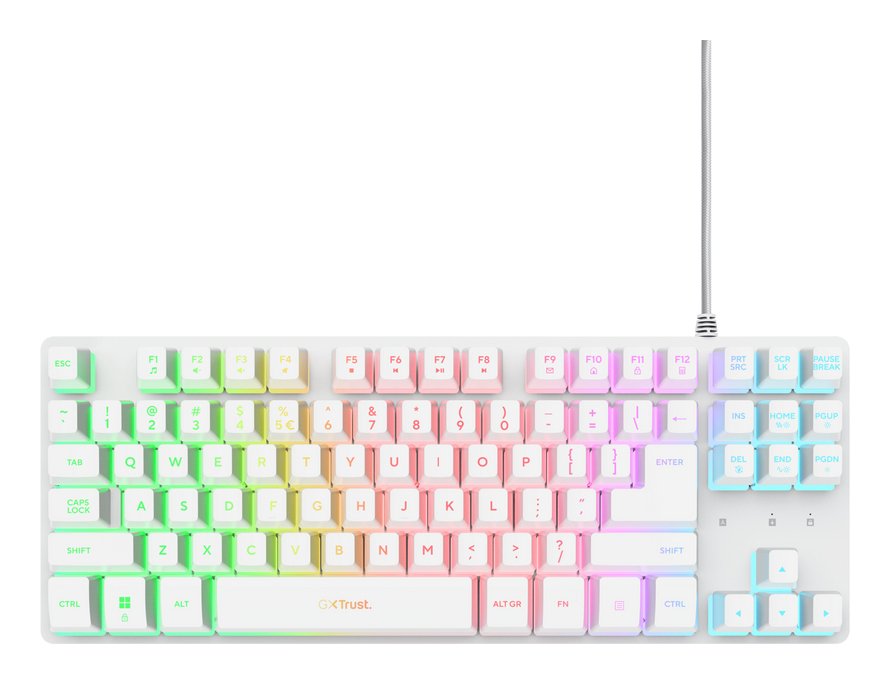 EAN 8713439258943 - Trust GXT 833W Thado TKL teclado Juego USB QWERTY Inglés de EE. UU. Blanco imagen 2