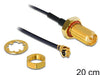 EAN 4043619887460 - DeLOCK 88746 cable coaxial 0,2 m Negro imagen 1