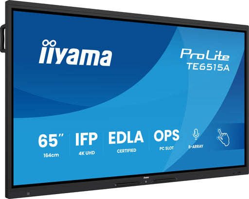 EAN 4948570127481 - iiyama TE6515A-B2AG pantalla de señalización Panel plano interactivo 163,8 cm (64.5") Wifi 550 cd / m² 4K imagen 1