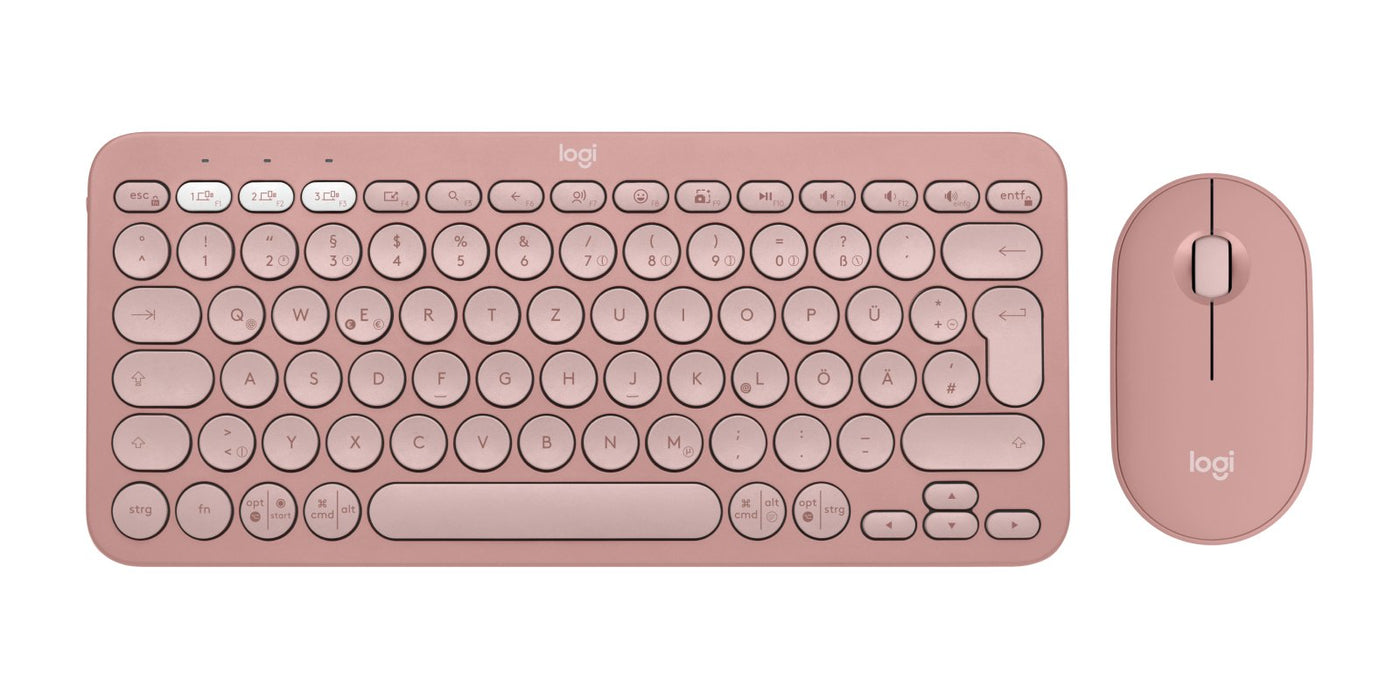 EAN 5099206115378 - Logitech 920-012205 teclado Ratón incluido Universal RF Wireless + Bluetooth QWERTZ Alemán Rosa imagen 3