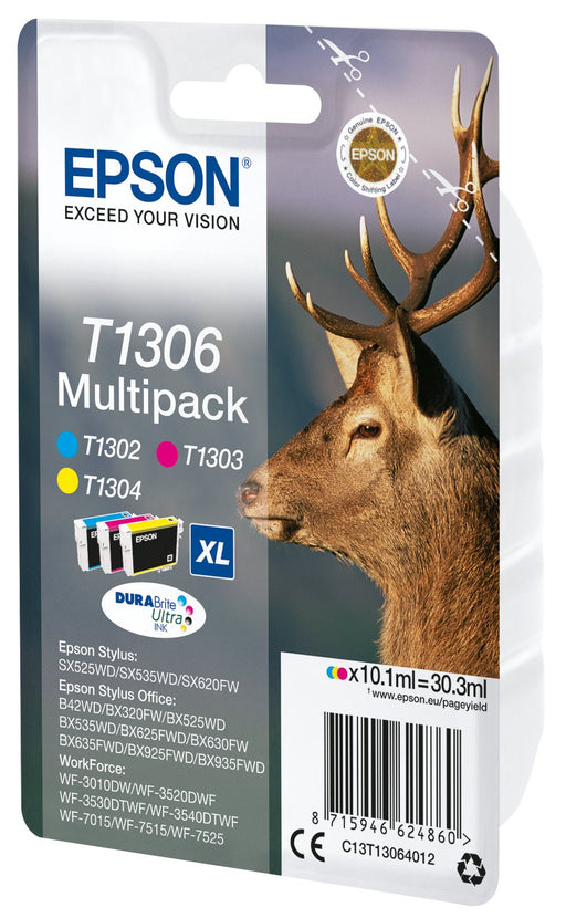 EAN 8715946624877 - Epson Stag T1306 cartucho de tinta 1 pieza(s) Original High (L) Yield Cian, Magenta, Amarillo imagen 1