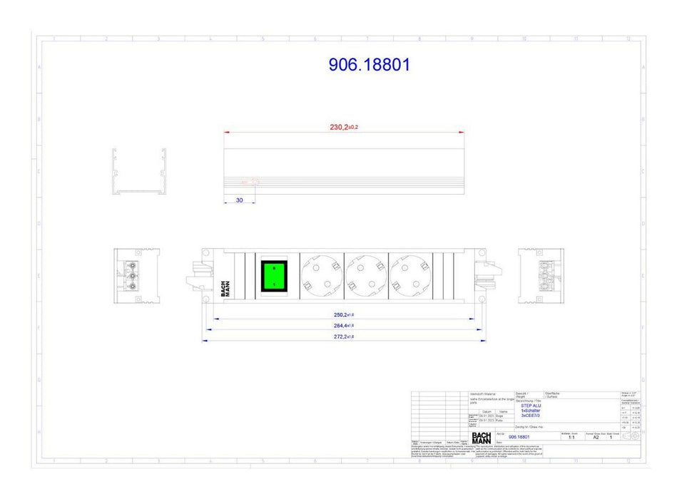 EAN 4057298144745 - Bachmann 906.18801 base múltiple 3 salidas AC Interior Antracita, Plata imagen 4