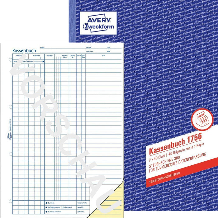EAN 4004182017562 - Avery 1756 hoja y libro contables A4 40 páginas imagen 4