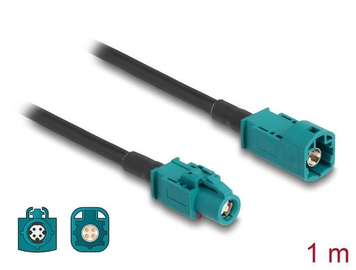 EAN 4043619906796 - DeLOCK 90679 cable coaxial 1 m HSD Z Negro, Azul imagen 2