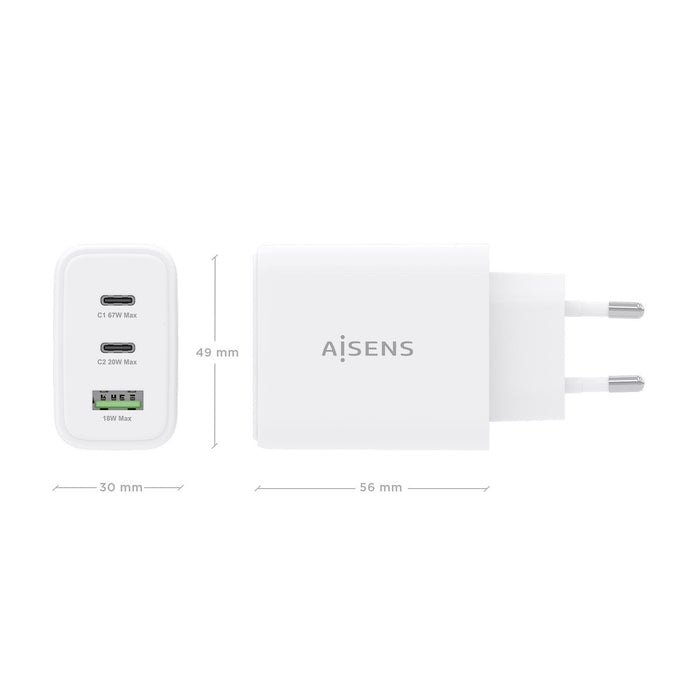 EAN 8435739905500 - AISENS ASCH-67W3P086-W cargador de dispositivo móvil Teléfono móvil, Smartphone, Cámara digital, Universa imagen 4