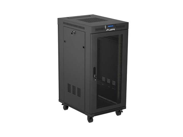 EAN 5901969447903 - Lanberg FF01-6824-23BL armario rack 24U Rack o bastidor independiente Negro imagen 3