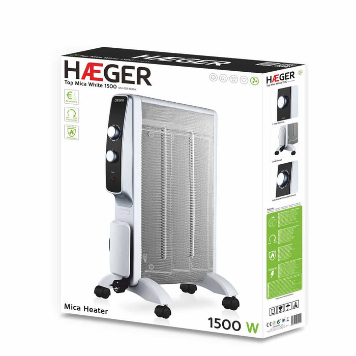 EAN 5608475025099 - Haeger MH-15W.006A calefactor eléctrico Interior Negro, Blanco 1500 W imagen 2