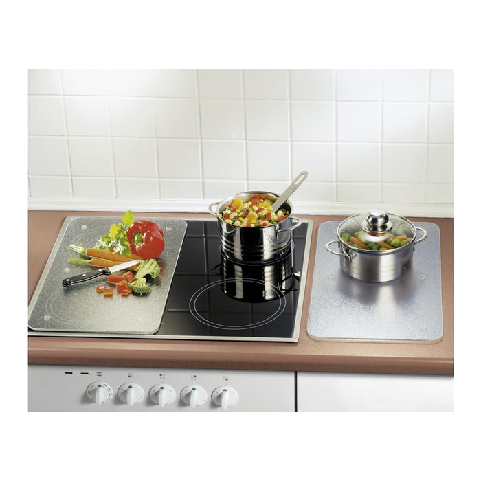 EAN 4008069123452 - WENKO Transparent tabla de cocina para cortar Rectangular Plástico, Vidrio templado, Elastómero termoplás imagen 2