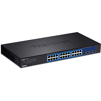 EAN 0710931140200 - Trendnet TEG-30284 switch Gestionado Gigabit Ethernet (10/100/1000) 1U Negro imagen 1