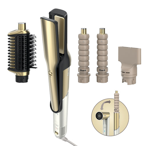 EAN 0622356360289 - Shark Glam Straight & Waves multistyler Herramienta de peinado con múltiples accesorios Airflow Oro 1400  imagen 2