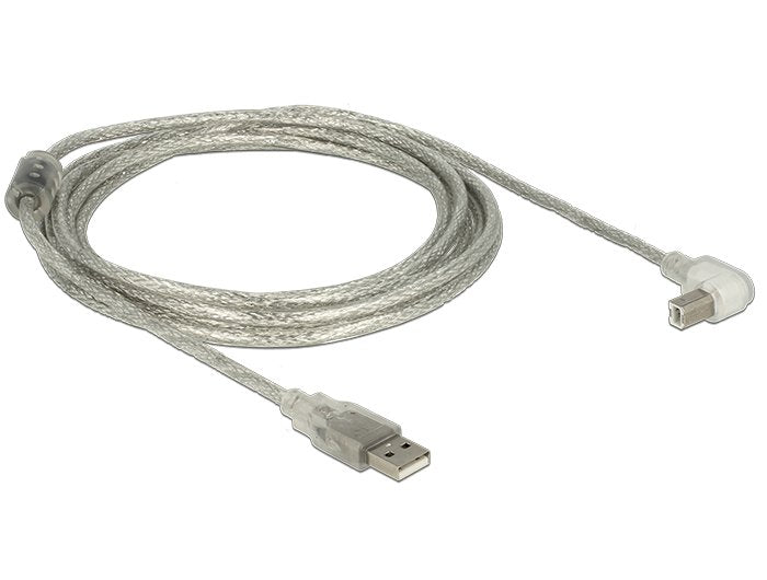 EAN 4043619848157 - DeLOCK 3m, USB2.0-A/USB2.0-B cable USB USB A USB B Plata, Transparente imagen 2