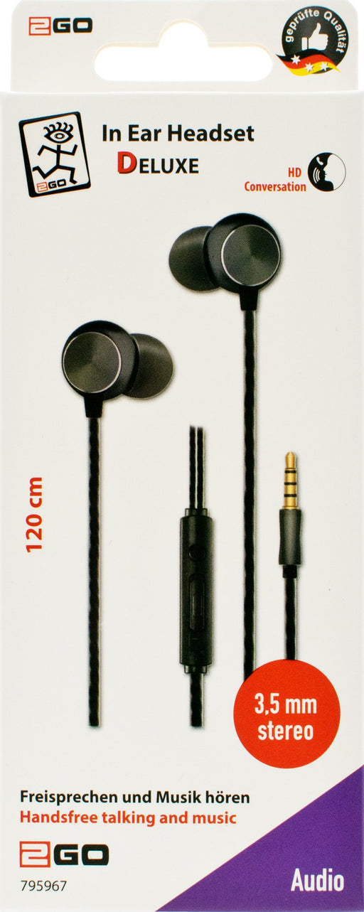EAN 4010425959674 - 2GO 795967 auricular y casco Auriculares Alámbrico Dentro de oído Llamadas/Música Antracita, Negro imagen 2