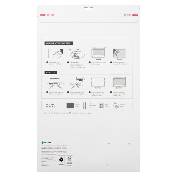 EAN 5706998909992 - eSTUFF GLBB20443249 filtro para monitor 50,8 cm (20") Filtro de privacidad para pantallas sin marco imagen 2