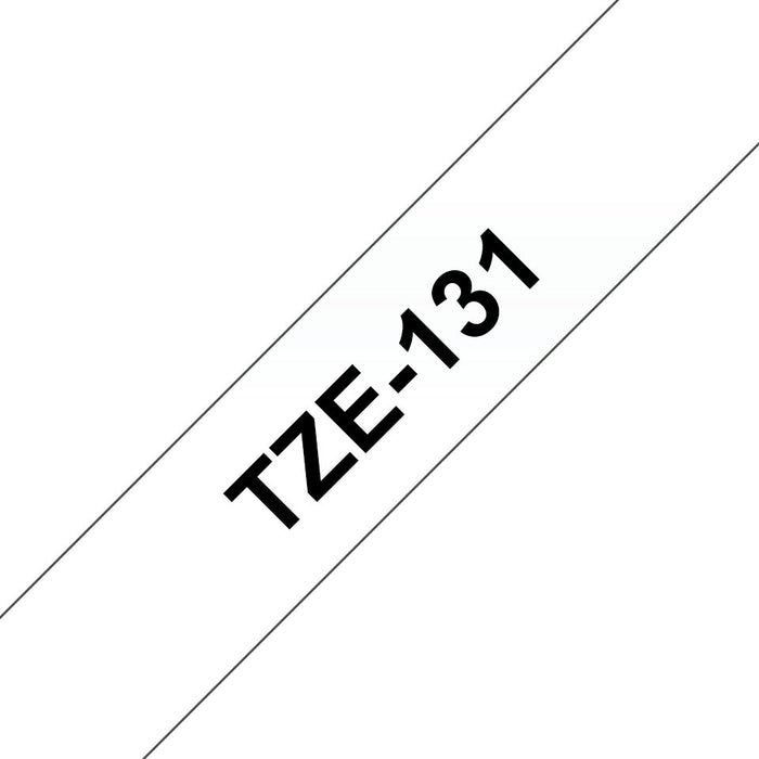 EAN 0012502625513 - Brother TZE-131 cinta para impresora de etiquetas Negro sobre transparente imagen 1