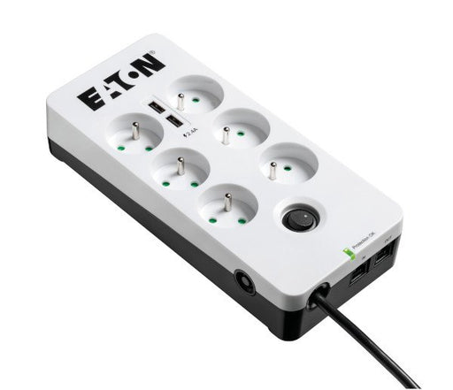 EAN 3553340667220 - Eaton PB6TUF limitador de tensión Negro, Blanco 6 salidas AC 220 - 250 V 1,5 m imagen 1