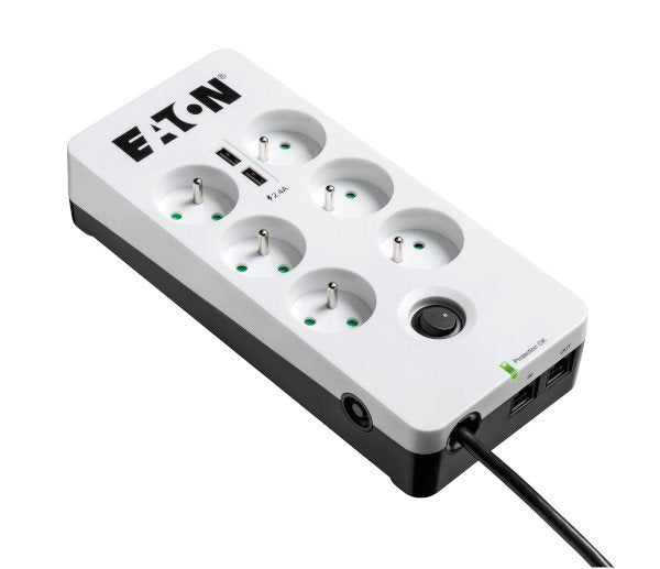 EAN 3553340667220 - Eaton PB6TUF limitador de tensión Negro, Blanco 6 salidas AC 220 - 250 V 1,5 m imagen 1