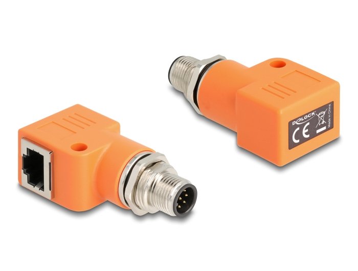 EAN 4043619606276 - DeLOCK 60627 cambiador de género para cable M12 RJ45 Naranja imagen 1