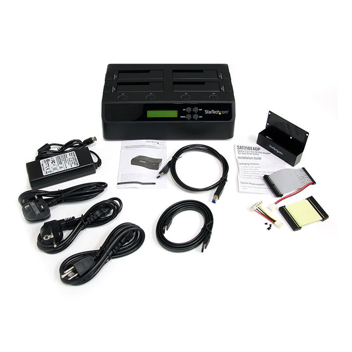 EAN 0065030843881 - StarTech.com SATDOCK4U3RE duplicador de datos y soporte Duplicador de HDD (discos duros) Negro 3 copias imagen 5