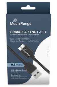 EAN 4260664877929 - MediaRange MRCS239 cable USB USB 3.2 Gen 1 (3.1 Gen 1) 0,5 m USB A Micro-USB B Negro imagen 4