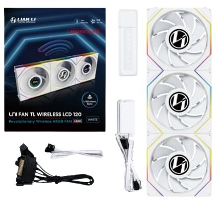 EAN 4718466017383 - Lian Li 12RTLLCD1W3W sistema de refrigeración para ordenador Carcasa del ordenador Ventilador 12 cm Blanc imagen 1