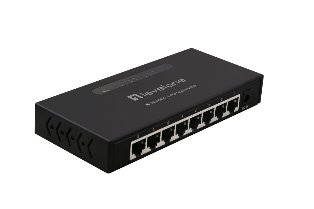 EAN 4015867193976 - LevelOne GEU-0822 switch No administrado Gigabit Ethernet (10/100/1000) Negro imagen 1