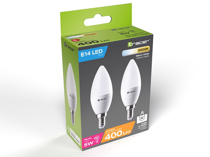 EAN 5907512864739 - Tracer TRAZAR46499 energy-saving lamp Blanco cálido 3000 K 5 W E14 imagen 2