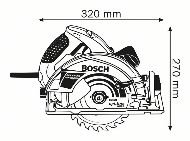 EAN 3165140607629 - Bosch 0 601 668 900 sierra circular portátil 19 cm 5000 RPM 1800 W imagen 2