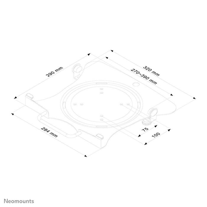 EAN 8717371442439 - Neomounts NOTEBOOK-V100 soporte Plata imagen 3