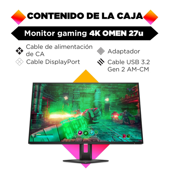 EAN 0196337845503 - HP OMEN 27u 4K 144Hz HDR IPS Gaming Monitor pantalla para PC 68,6 cm (27") 3840 x 2160 Pixeles 4K Ultra H imagen 10