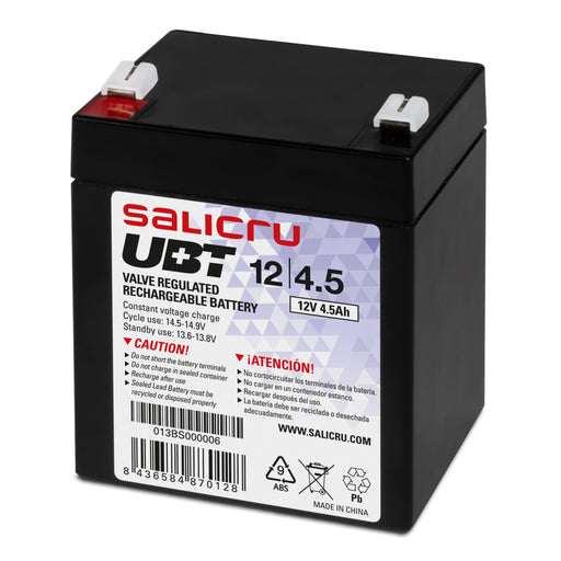 EAN 8436584870128 - Salicru 013BS000006 batería para sistema ups Sealed Lead Acid (VRLA) 12 V 4,5 Ah imagen 1