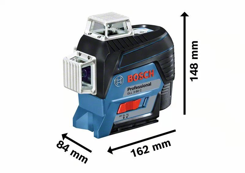 EAN 3165140888301 - Bosch GLL 3-80 C Professional Nivel de línea 30 m 630 - 650 nm (< 10 mW) imagen 2