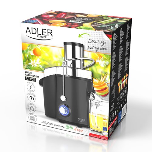 EAN 5903887809023 - Adler AD 4127 exprimidor Licuadora centrífuga 1000 W Negro imagen 7