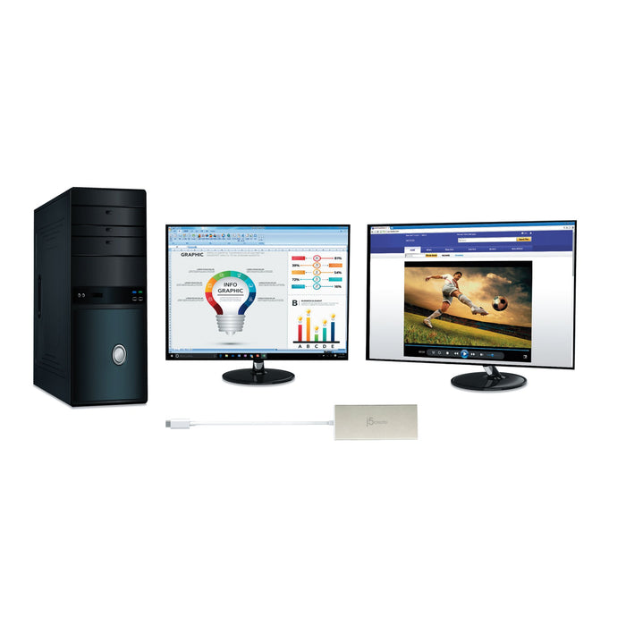 EAN 4712795081831 - j5create JCD381 USB 3.2 Gen 1 (3.1 Gen 1) Type-C Beige, Blanco imagen 6