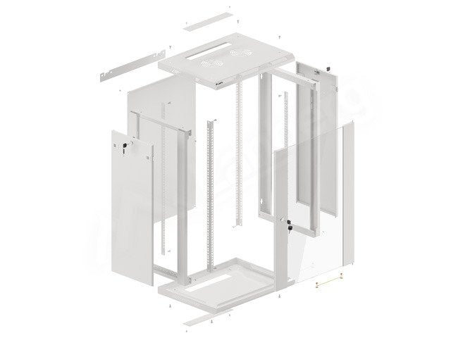 EAN 5901969403220 - Lanberg WF01-6418-10S armario rack 18U Bastidor de pared Gris imagen 4