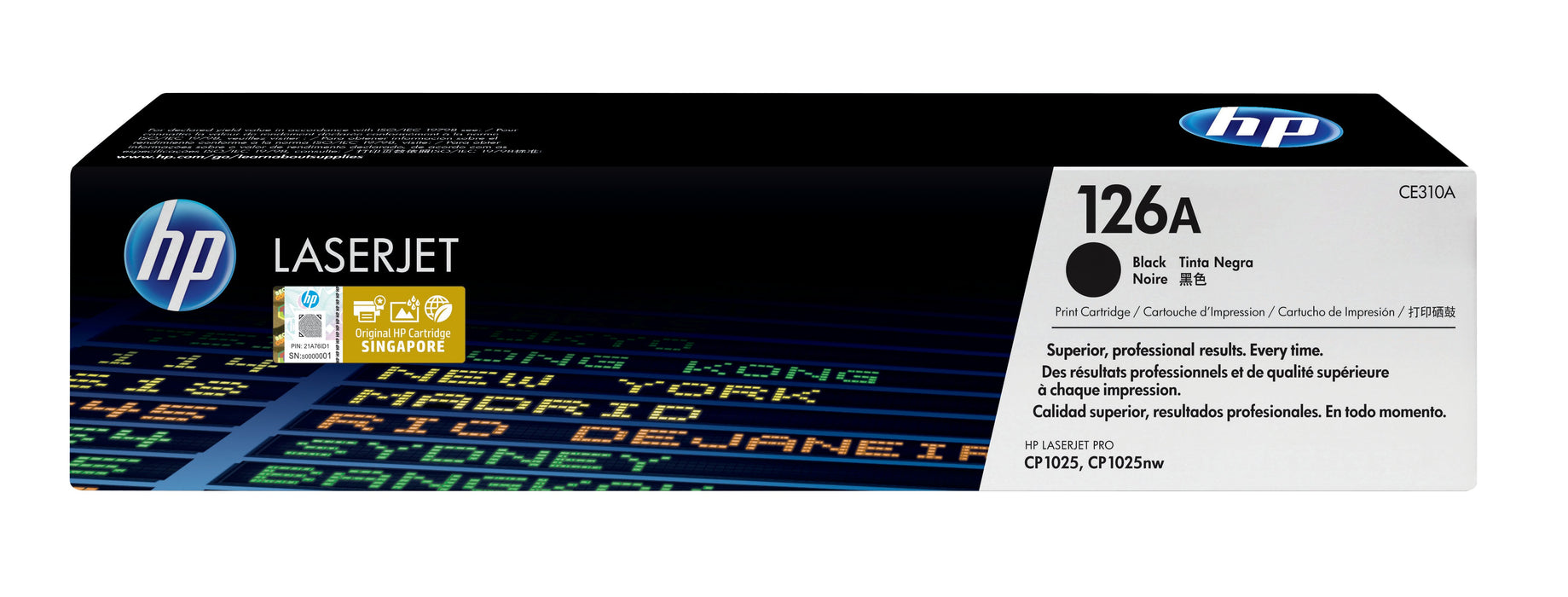 EAN 0884962161128 - HP 126A Black Original LaserJet Toner Cartridge cartucho de tóner 1 pieza(s) imagen 1