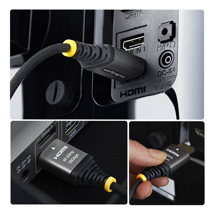 EAN 65030929264 - StarTech.com HDMI2-FLEX-4K60-3M cable HDMI HDMI tipo A (Estándar) Negro, Plata imagen 2