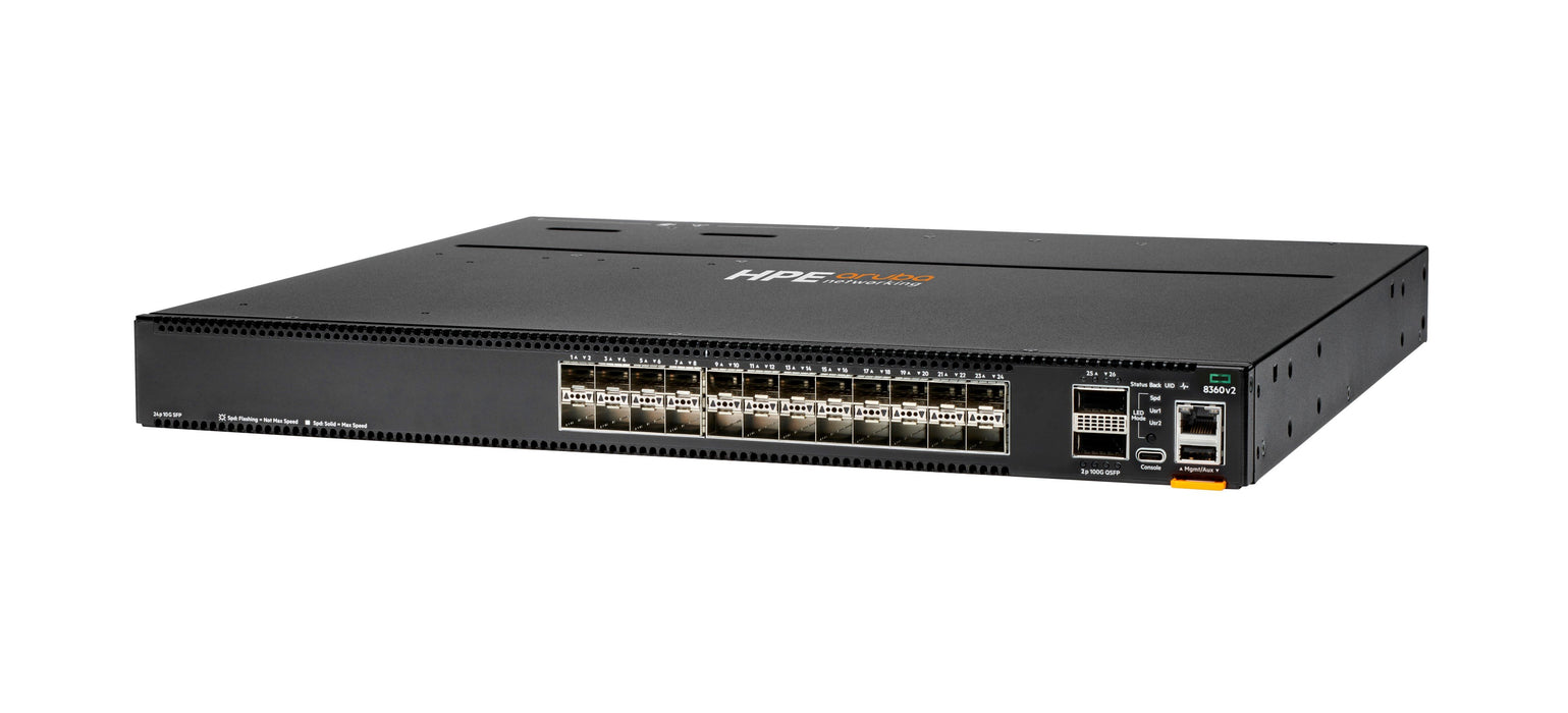 EAN 190017591834 - HPE Aruba Networking CX 8360-24XF2C v2 24p 10G SFP+ 2p 100G QSFP28 FB 3 Fans 2AC Bundle imagen 2