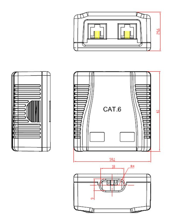 EAN 8716309097000 - Gembird NCAC-2U6-01 divisor de red Blanco imagen 4