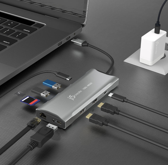 EAN 4712795086324 - j5create JCD397 Alámbrico USB 3.2 Gen 1 (3.1 Gen 1) Type-C Gris imagen 7