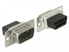 EAN 4043619661664 - DeLOCK 66166 cambiador de género para cable Sub-D Rj-45 Negro, Acero inoxidable imagen 3