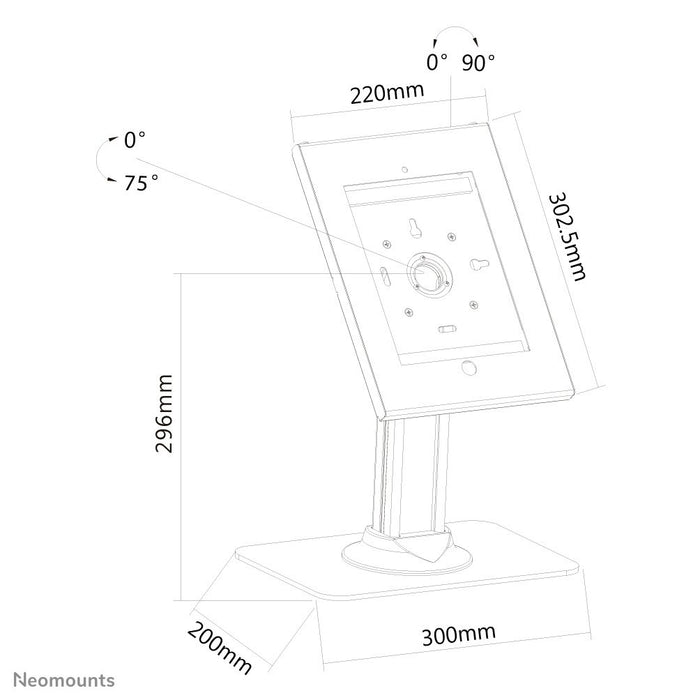 EAN 8717371446970 - Neomounts TABLET-D300WHITE soporte de seguridad para tabletas Blanco imagen 3