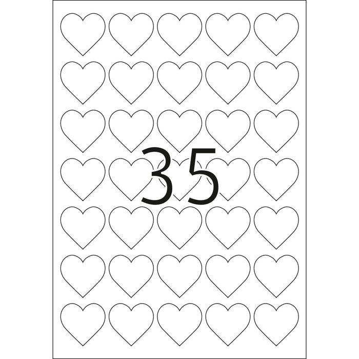 EAN 4008705107907 - HERMA 10790 etiqueta autoadhesiva Corazón Permanente Blanco 350 pieza(s) imagen 2